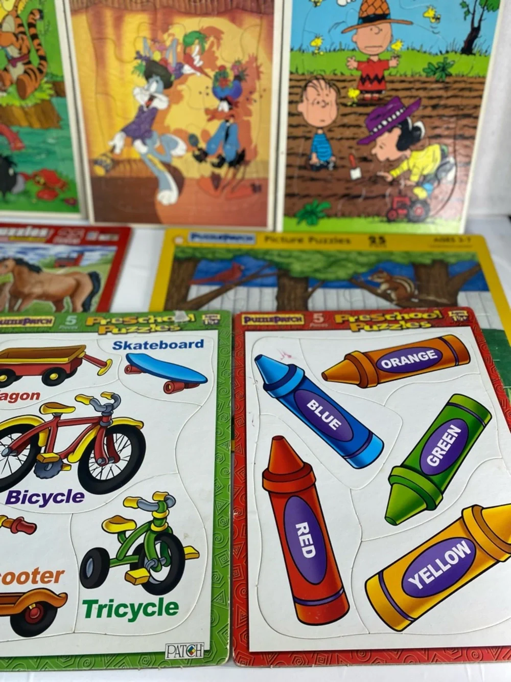 Vintage Assortment 13 Puzzle Variety Brands Puzzle Patch Golden Disney Playskool